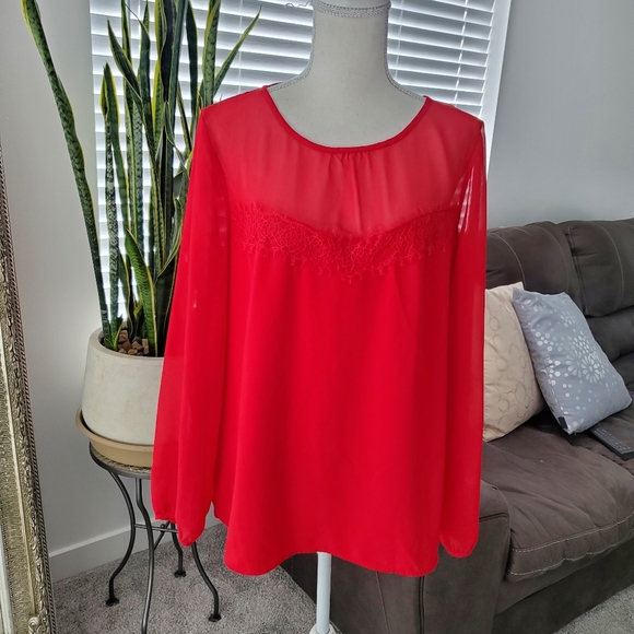 Apt. 9 Tops - Apt.9. Long sleeve Red blouse. Size xlarge. Good preowned condition.